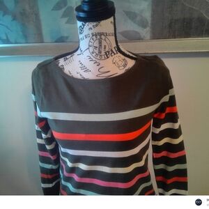 Authentic Talbots Multicolor Striped Long Sleeve Top